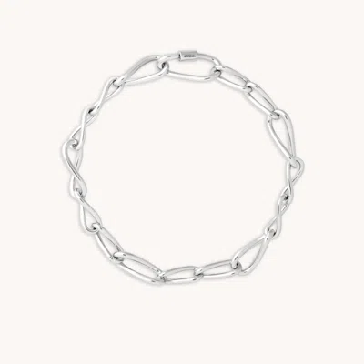 Astrid & Miyu Infinite Chain Bracelet In Silver