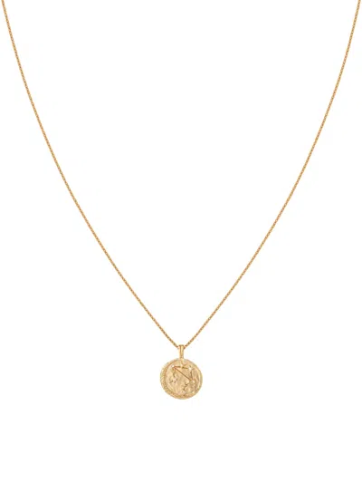 Astrid & Miyu Libra Zodiac Crystal-embellished Necklace In Gold