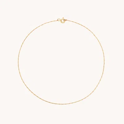 Astrid & Miyu Marylebone Chain Anklet In Solid Gold
