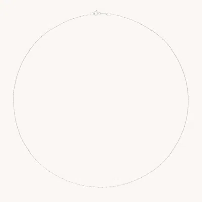 Astrid & Miyu Marylebone Chain Necklace In Solid White Gold