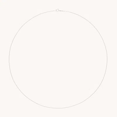 Astrid & Miyu Miyu Chain Necklace In Solid White Gold