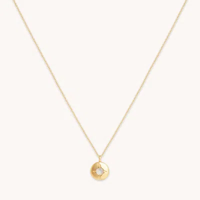 Astrid & Miyu October Opal Birthstone Necklace In Solid Gold