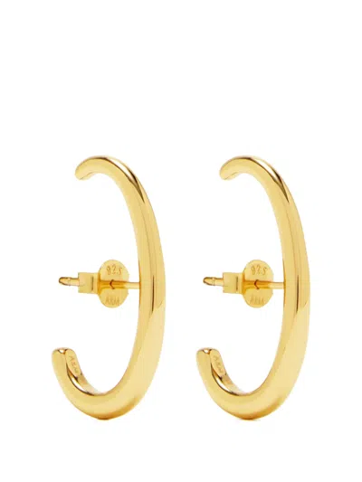 Astrid & Miyu Orbit Dome Earrings In Gold