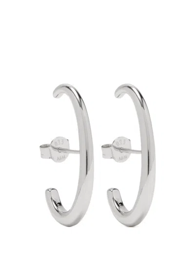 Astrid & Miyu Orbit Dome Earrings In Silver