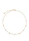 Astrid & Miyu Pearl-embellished 18kt Gold-plated Necklace In Gold