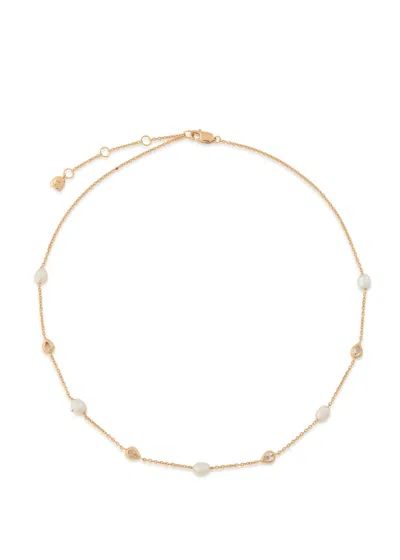 Astrid & Miyu Pearl-embellished 18kt Gold-plated Necklace