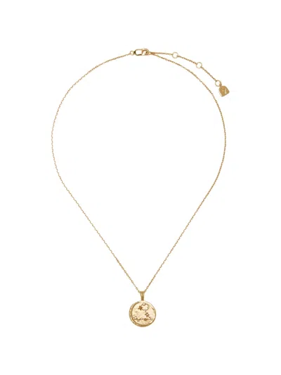 Astrid & Miyu Pisces Zodiac Pendant Necklace In Gold