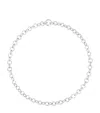 Astrid & Miyu Rhodium-plated Molten Link Chain Necklace In Metallic
