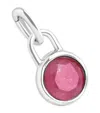 Astrid & Miyu Womens October Birthstone Rhodium-plated Sterling-silver And Tourmaline Charm Rhodiumplatedsilver In Metallic