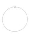 Astrid & Miyu Rhodium-plated T-bar Rolo Chain Necklace In Metallic