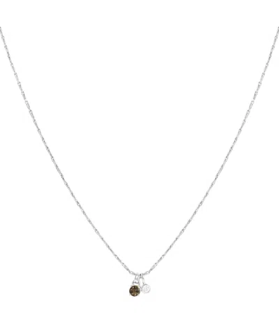 Astrid & Miyu Rhodium-plated Charm Necklace In Silver