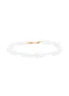 Astrid & Miyu Serenity Pearl-beaded 18kt Gold-plated Bracelet In White