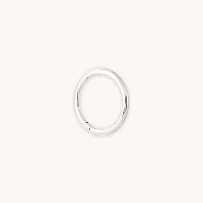 Astrid & Miyu Solid White Gold Simple Piercing Hoop