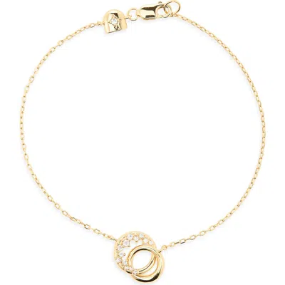 Astrid & Miyu Spiral Pendant Bracelet In White