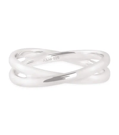 Astrid & Miyu Sterling Silver Crossover Illusion Band Ring