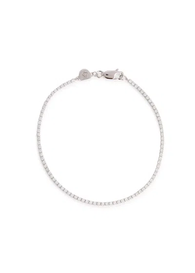 Astrid & Miyu Tennis Crystal-embellished Sterling Silver Bracelet