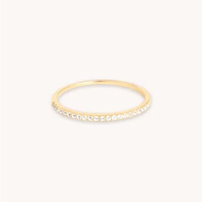 Astrid & Miyu Topaz Eternity Ring In Solid Gold