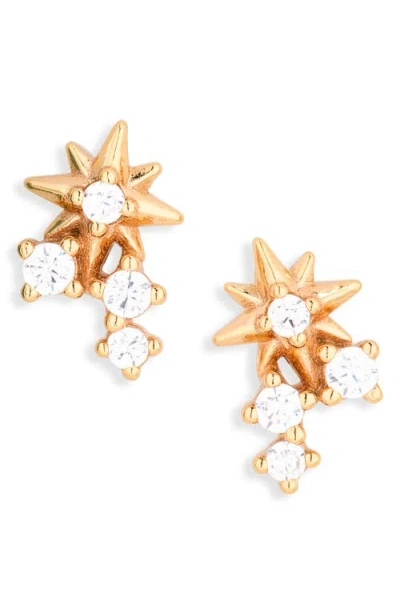 Astrid & Miyu Twilight Star Stud Earrings Cracker Gift In Gold