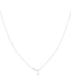 Astrid & Miyu White Gold And Diamond Drop Pendant Necklace In Metallic