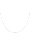 Astrid & Miyu White Gold And Emerald Charm Necklace