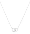 Astrid & Miyu White Gold And Topaz Orbit Necklace