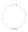 Astrid & Miyu White Gold Infinite Pendant Bracelet