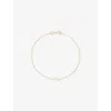 Astrid & Miyu Womens 14ct Solid Gold Cluster 14ct Yellow Gold And Lab-grown Diamond Bracelet In Gold