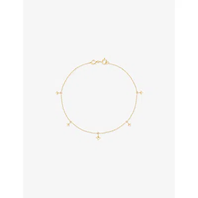 Astrid & Miyu Womens  Cosmic Star 14ct Yellow-gold Charm Bracelet