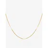 Astrid & Miyu Navette Charm 18ct Yellow Gold-plated Sterling-silver And Cubic Zirconia Necklace In 18ct Gold