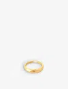 Astrid & Miyu Essential Dome 18ct Yellow Gold-plated Recycled Sterling-silver Ring In Gold