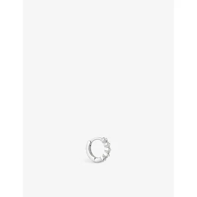 Astrid & Miyu Illume Recycled Sterling Silver And Cubic Zirconia Single Earring