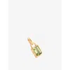 Astrid & Miyu Womens August Birthstone 14ct Yellow-gold Plated Sterling-silver And Olivine Charm 18ctgoldplatedsil