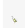 Astrid & Miyu Womens August Birthstone Rhodium-plated Sterling-silver And Olivine Charm Rhodiumplatedsilver
