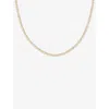 Astrid & Miyu Womens  Bezel Heart 18ct Yellow Gold-plated Brass And Cubic Zirconia Tennis Necklac