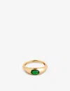 Astrid & Miyu Dome 18ct Gold-plated Recycled In Gold