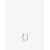 Astrid & Miyu Essential Recycled Sterling-silver 925 Single Hoop Earring In Silver