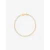 Astrid & Miyu Womens 18ctgoldplatedbrass Gleam Bold Tennis Chain 18ct Gold-plated Brass And Cubic Zirconia Bracele In Gold
