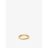 Astrid & Miyu Cosmic Star Recycled Sterling Silver And Cubic Zirconia Ring In Gold