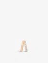 Astrid & Miyu Illusion Clicker 18ct Rose Gold-plated Sterling Silver And Zirconia Hoop Earring In Rose Gold