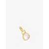 Astrid & Miyu Womens June Birthstone 18ct Yellow Gold-plated Sterling-silver And Moonstone Charm 18ctgoldplatedsil In Gold