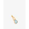 Astrid & Miyu Womens March 18ct Gold-plated Sterling-silver And Aquamarine Birthstone Charm 18ctgoldplatedsilver