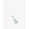 Astrid & Miyu Womens March Rhodium-plated Sterling-silver And Aquamarine Birthstone Charm Rhodiumplatedsilver