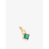 Astrid & Miyu Womens May Birthstone 18ct Yellow Gold-plated Sterling-silver And Agate Charm 18ctgoldplatedsilver