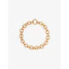Astrid & Miyu Womens Molten Link 18ct Yellow Gold-plated Brass Chain Bracelet 18ctgoldplatedbrass In Gold