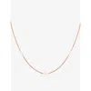 Astrid & Miyu Navette Charm 18ct Rose Gold-plated Sterling-silver And Cubic Zirconia Necklace In 18ct Rose Gold