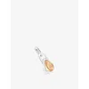 Astrid & Miyu Womens November Birthstone Rhodium-plated Sterling-silver And Citrine Charm Rhodiumplatedsilver