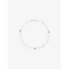 Astrid & Miyu Womens Rhodiumplatedsilver Opal Charm Rhodium-plated Sterling-silver And Nano-gem Double Bracelet In Silver