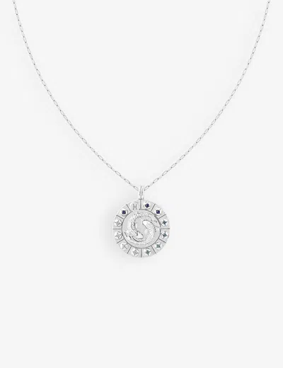 Astrid & Miyu Pisces Bold Zodiac Plated Recycled 925 Sterling-silver Necklace