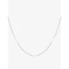 Astrid & Miyu Navette Charm Sterling-silver And Cubic Zirconia Necklace In Rhodium