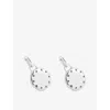 Astrid & Miyu Womens Rhodium P Silver Molten Rhodium-plated Sterling-silver And Zirconia Charm
